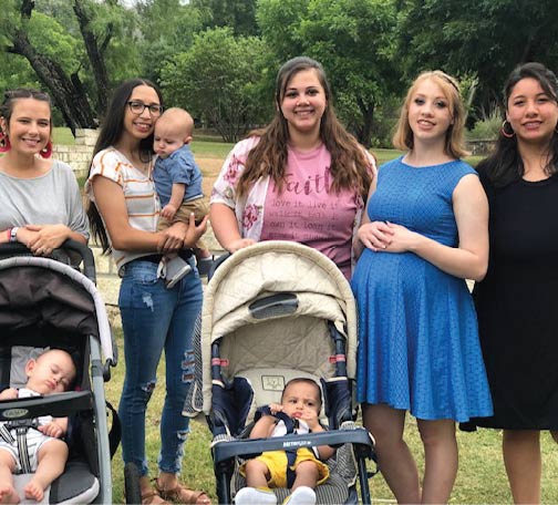 A group of mothers with infants