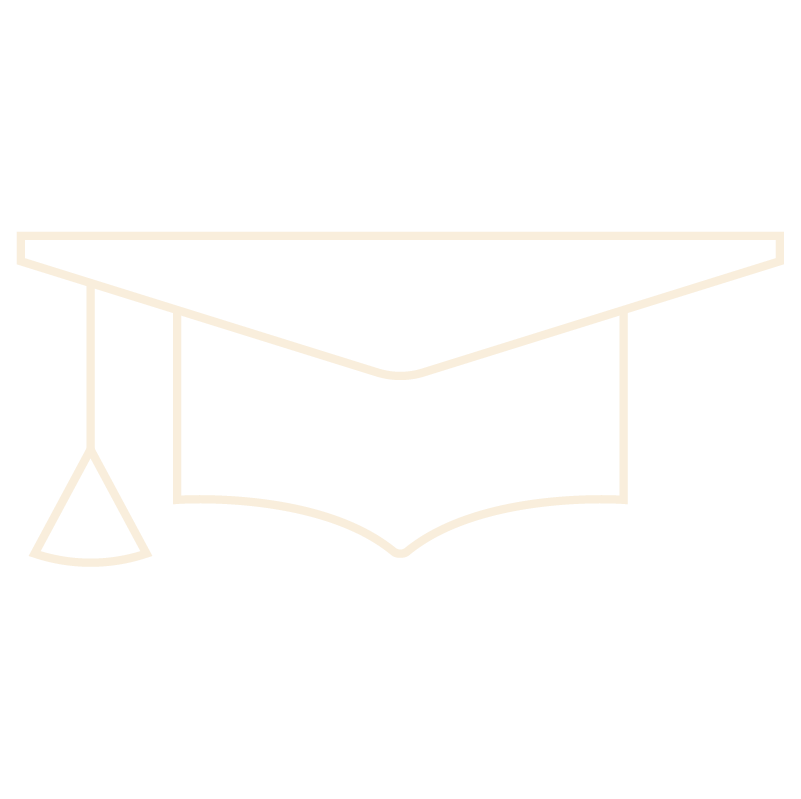 icon_grad line drawing of graduation cap