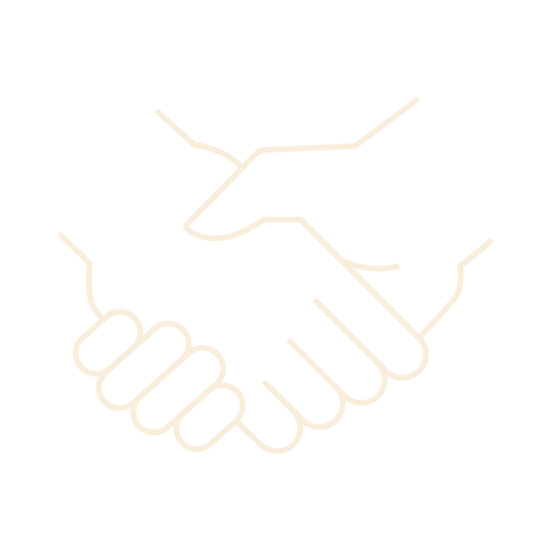 icon_hand_shake line drawing of two hands shaking